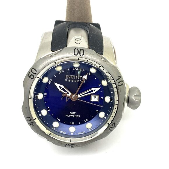 Invicta Men's Watch 6587 Reserve GMT Diver Swiss Quartz Blue Dial MISSING BAND - Picture 1 of 8